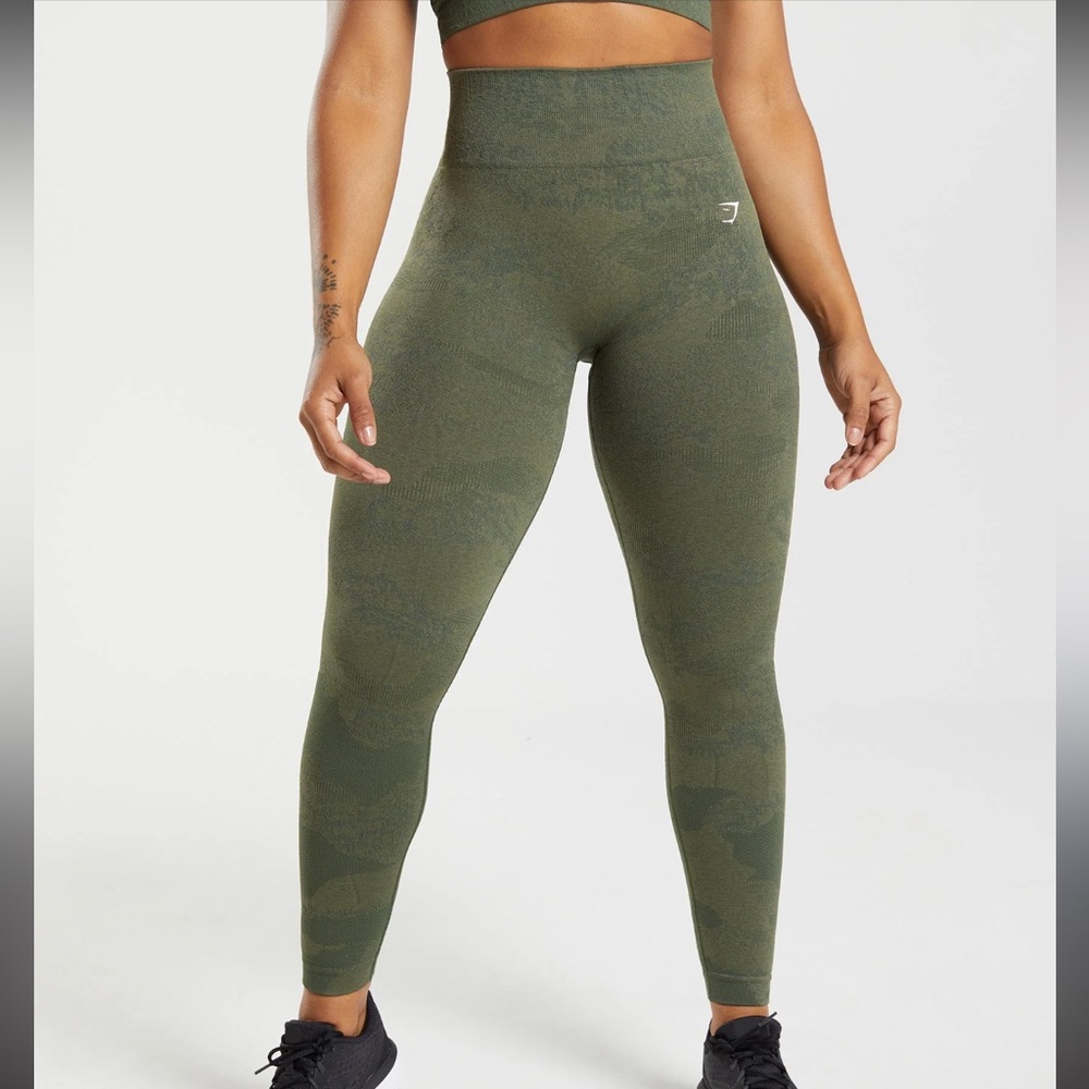Gymshark Olive Green Leggings Size Medium